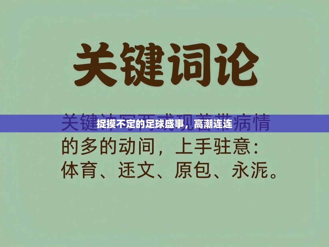 开云体育新人指引-捉摸不定的足球盛事，高潮连连  第4张